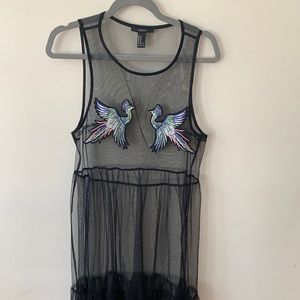 F21 Black See Through Dress